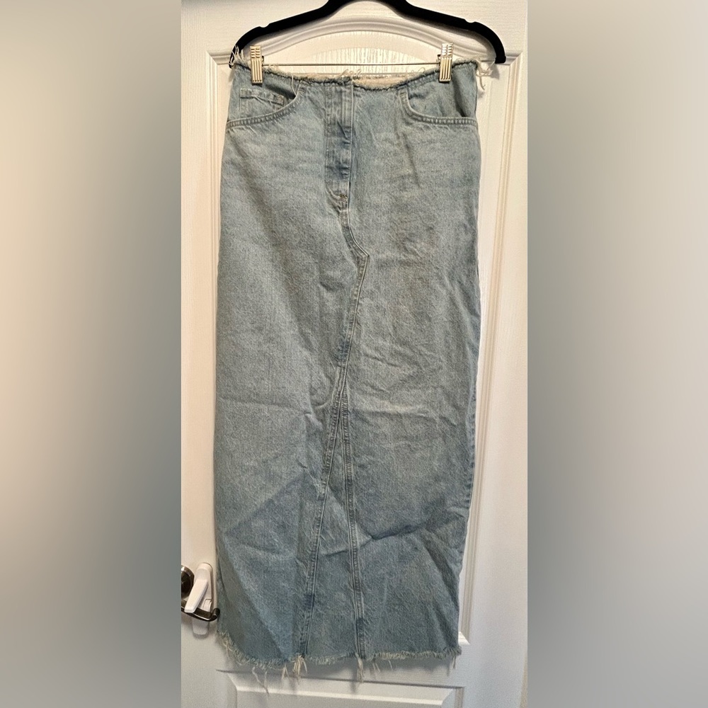 Mango MNG denim long maxi skirt new without tags size small